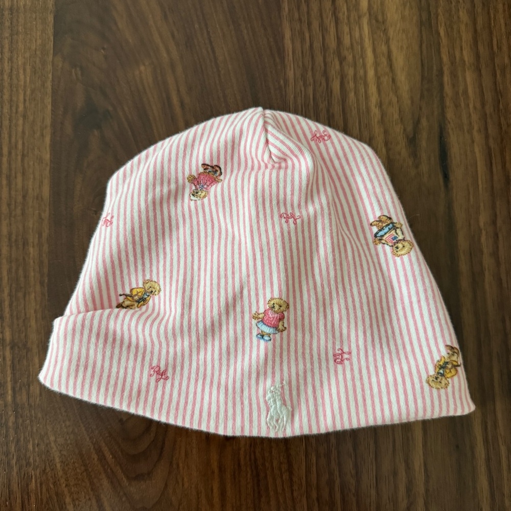 Ralph Lauren Baby Bear Print Hat